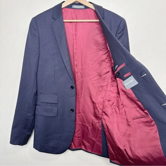 Indochino  Mens 42R Custom Pin Stripe Sport Coat Blazer Wool - Picture 12 of 15